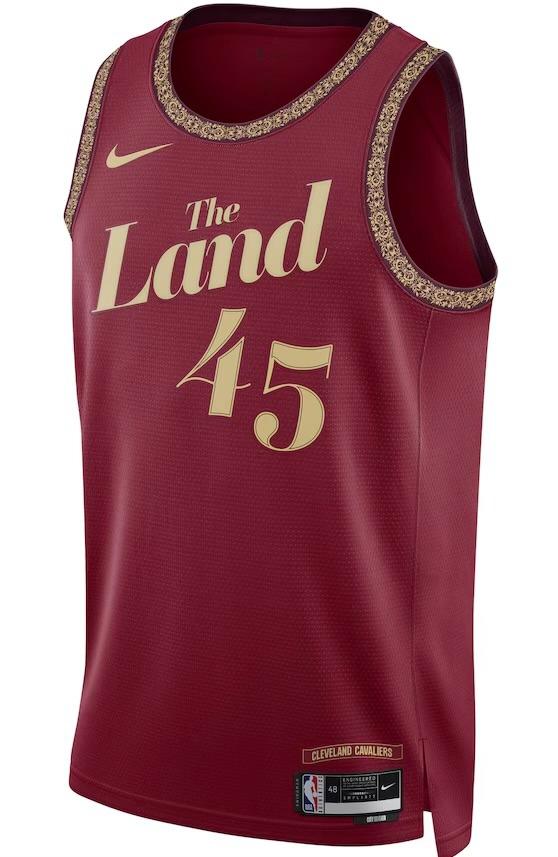 Cleveland Cavaliers Donovan Mitchell Wine 2023/24 Jersey - City Edition
