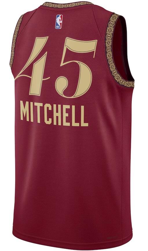 Cleveland Cavaliers Donovan Mitchell Wine 2023/24 Jersey - City Edition