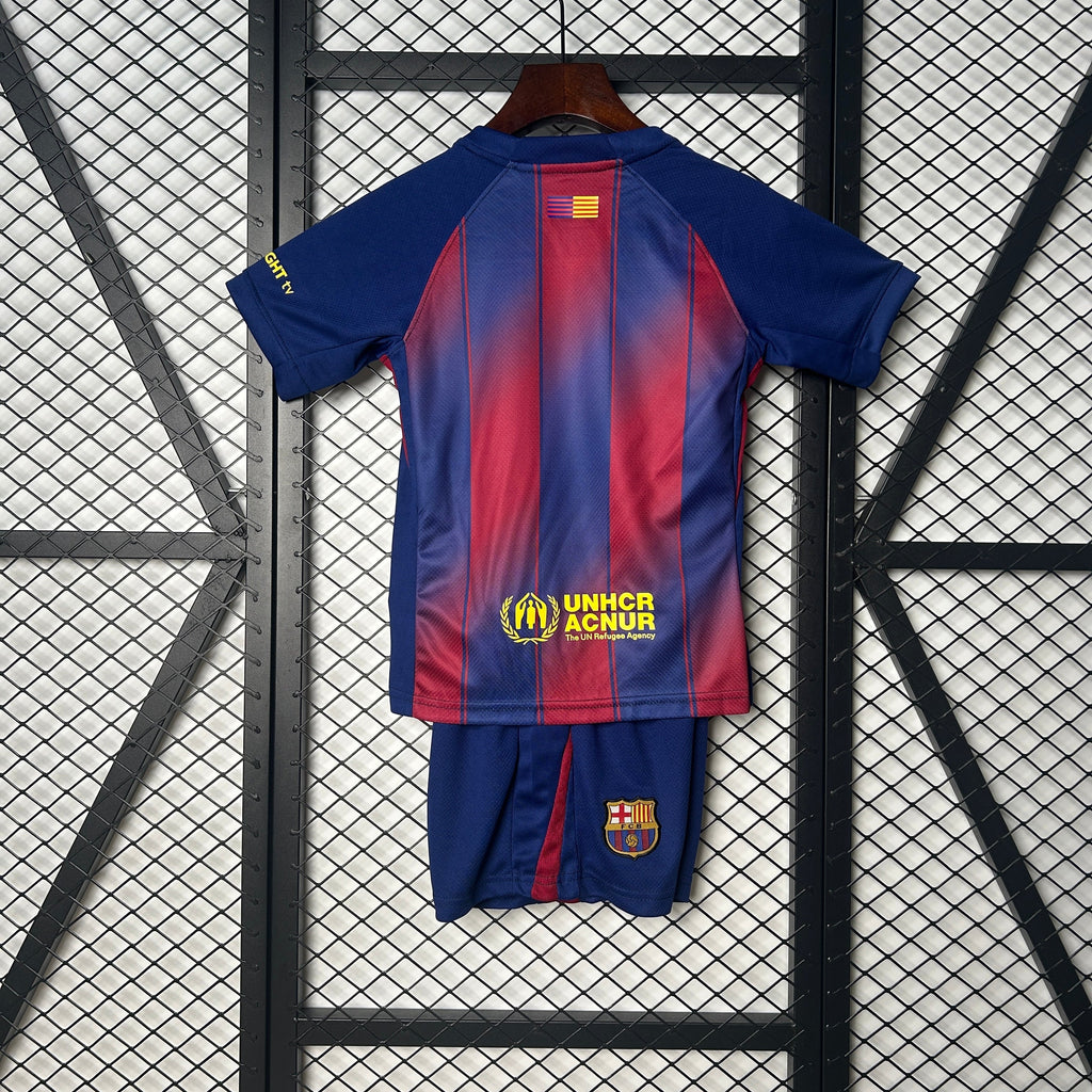 Camiseta y Pantalones para niños FC Barcelona Home 25/26