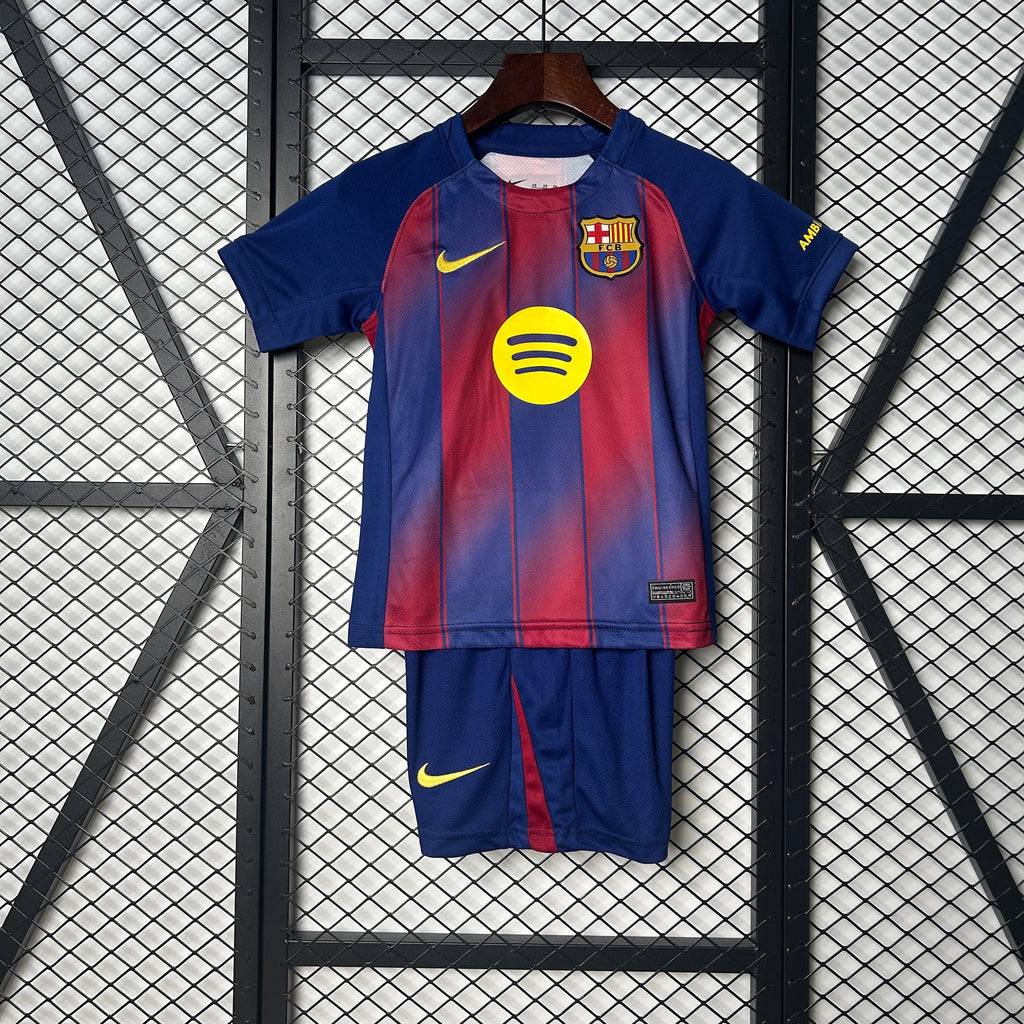 Camiseta y Pantalones para niños FC Barcelona Home 25/26