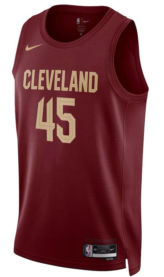Cleveland Cavaliers Donovan Mitchell Wine Jersey - Icon Edition