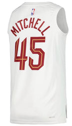 Cleveland Cavaliers Donovan Mitchell White Jersey - Association Edition