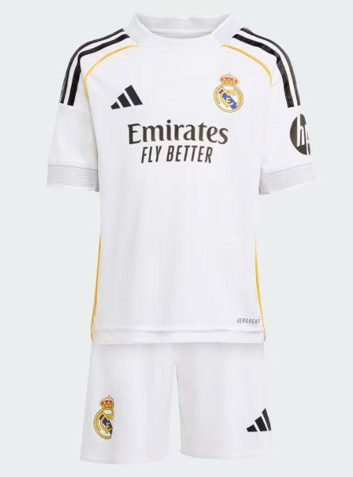 Camiseta y Pantalones para niños Real Madrid Home 25/26