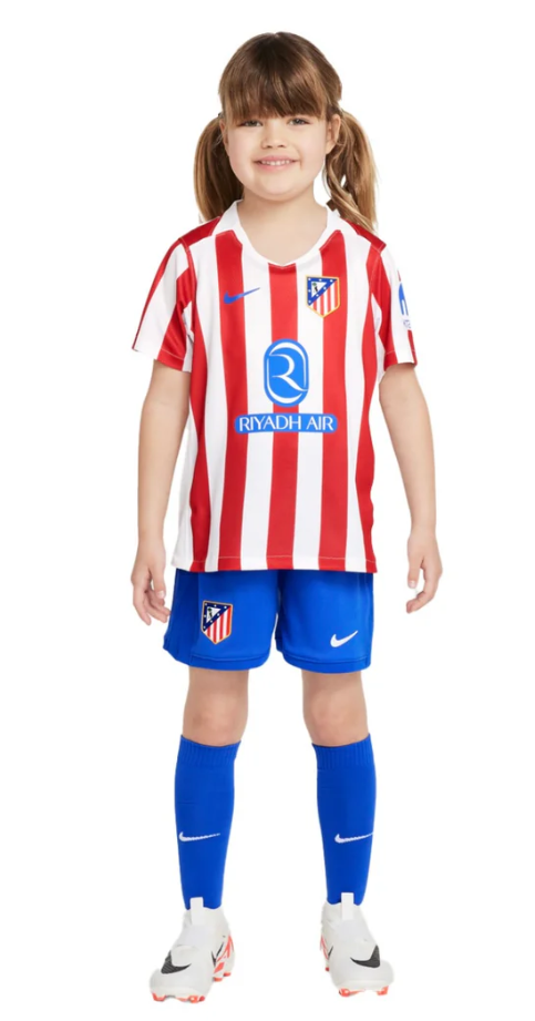Camiseta y Pantalones para niños Atletico de Madrid Home 25/26 - Con Medias