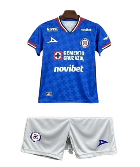 Camiseta y Pantalones para niños Cruz Azul Home 25/26