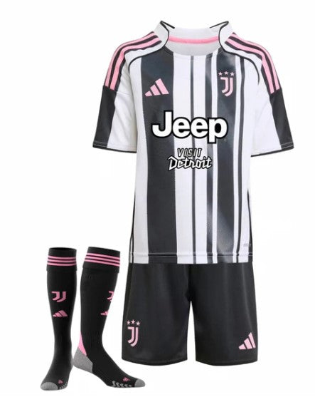 Camiseta y Pantalones para niños Juventus Home 25/26 - Con Medias