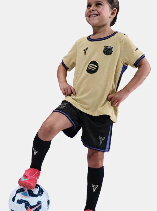 Camiseta y Pantalones para niños FC Barcelona Away 25/26 - Con Medias