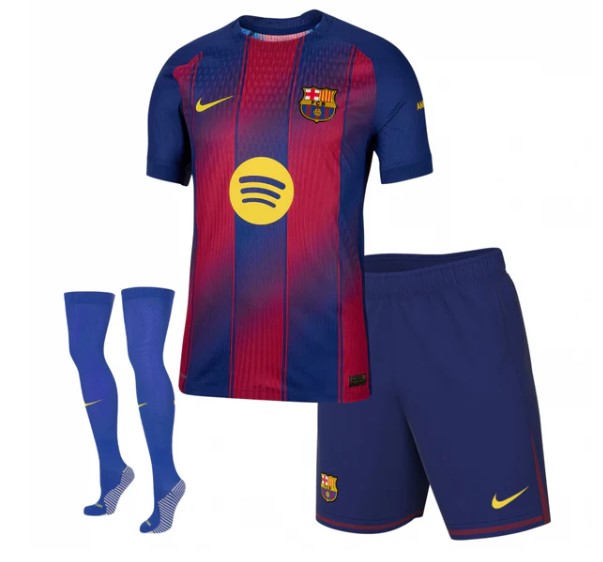Camiseta y Pantalones para niños FC Barcelona Home 25/26 - Con Medias
