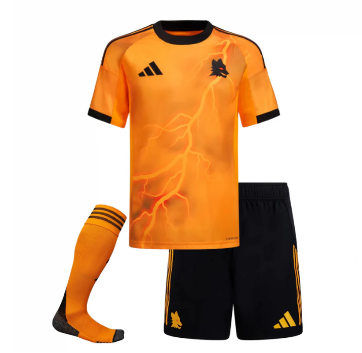 Camiseta y Pantalones para niños AS Roma Away 25/26 - Con Medias