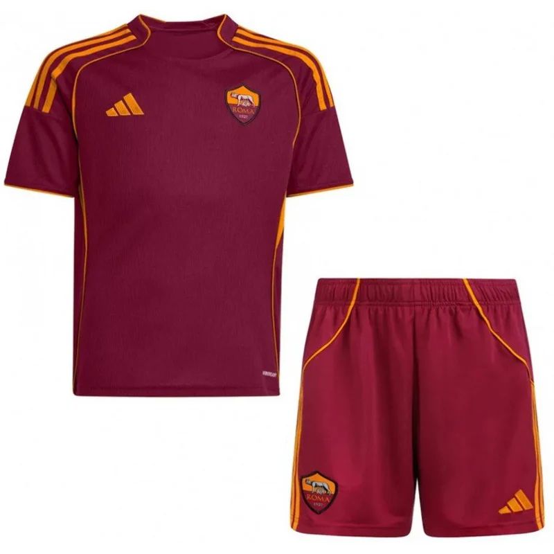 Camiseta y Pantalones para niños AS Roma Home 25/26