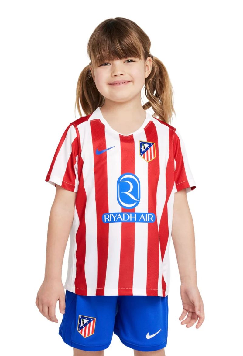 Camiseta y Pantalones para niños Atletico de Madrid Home 25/26 - Con Medias