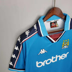 Camisa Manchester City Retrô 1997/1998 Azul - Kappa - DA Sports Oficial