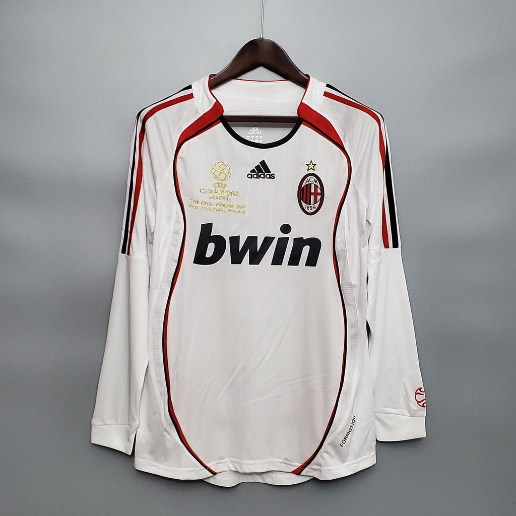 Camisa Manga Longa Milan Champions League 06/07 Adidas - Branco - DA Sports Oficial