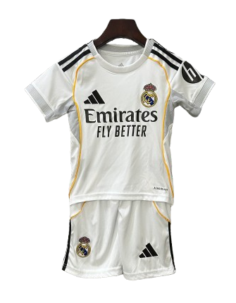 Camiseta y Pantalones para niños Real Madrid Home 25/26